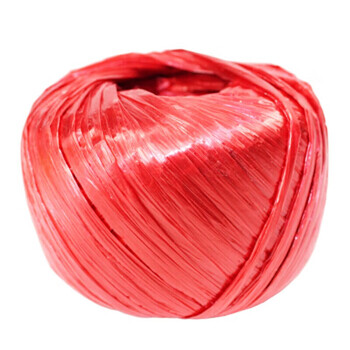 Large roll of 100 meters plastic tear rope, packing rope, strapping rope, packaging rope, strapping tape, red