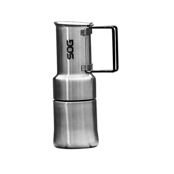 Sog moka pot coffee pot small espresso home coffee machine outdoor sharing camping equipment steel color
