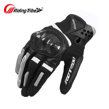 Ridingtribe motorcycle riding gloves winter plus velvet thickening warm waterproof electric vehicle anti-fall motorcycle