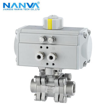 Nanva pneumatic stainless steel medium pressure internal thread ball valve 2000wog pn63 q611f-63p dn15-304