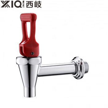 Xiqi hot water boiler faucet, all copper double teeth, bucket water boiler switch accessories, 3 points, 3.5 points, 4 points, red handle h-shaped luxury extended straight handle 4 points