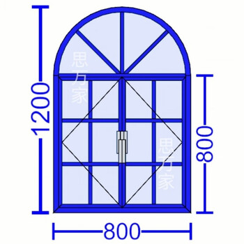 Vinoa french retro custom-made window partitions wrought iron glass old-fashioned steel windows arched old house doors and windows casement windows style 1 (color glass contact customer service) default 80*120 support customization provide drawings