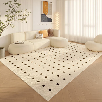 E7 life large size 200*300m living room carpet bedroom sofa coffee table blanket home bedroom bedside blanket waterproof dot 200*300cm (crystal velvet)