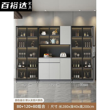 Baiyuda new european style wine cabinet sideboard wall multifunctional home balcony cabinet storage cabinet wine cabinet red wine display cabinet 80cm wine cabinet + 120cm sideboard + 80 includes upstairs installation included