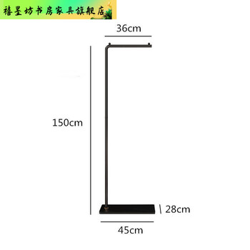 Ximofang nordic clothes rack floor-standing bedroom simple household storage rack light luxury modern pole type internet celebrity ins clothes and hat rack black bracket + black base l-shaped height 150