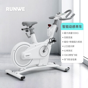 Langwei spinning bike home fitness equipment indoor sports bicycle magnetic control super silent gym use new product - elegant white