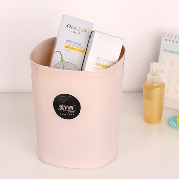 Meliya desktop trash can small high-looking living room kitchen bathroom office car lidless trash can paper basket medium size 5.5l random color