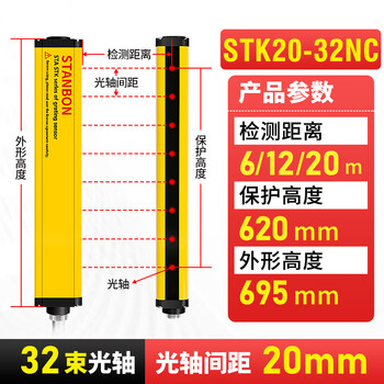Shit'anbang stk6 meter ultra-long distance safety grating light curtain sensor through-beam protection sensor stk2032nc