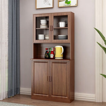 Xi tangyue new chinese style sideboard multi-layer cabinet wine cabinet integrated wall living room multifunctional tea cabinet storage cabinet furniture walnut color sideboard 182*80*34 home delivery door-to-door installation