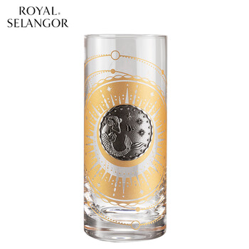 Royal selangor zodiac glass cup imported tin cup handmade high-end transparent water glass beer cup birthday valentine's day gift capricorn approximately 500ml 1 piece