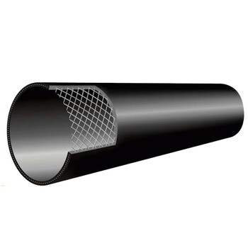 Steel mesh skeleton polyethylene plastic composite pipe national standard new material firefighting municipal chemical water supply and drainage pipe black 630x23mm
