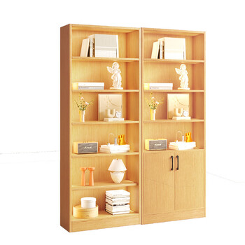 Paijiading solid wood board customized bookcase storage cabinet with door pine wood bedroom wardrobe storage cabinet wine cabinet multi-functional length, width and height dimensions contact customer service for customization, please contact customer service for dimensions