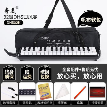 Chimei free engraving dhs mouth organ 37 key beginner instrument for classroom teaching for primary and secondary school students 32 key black + full set of gifts