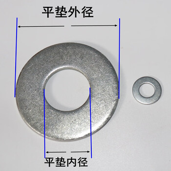Shantou lincun danyang qingtian customized galvanized flat washer enlarged and thickened flat washer gasket m3m4m5m6m8m 4*9*0.8 (about 9600 pieces for 5 pounds)