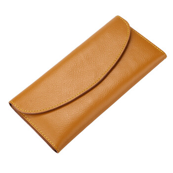 Shu guo er simple women's wallet fashion functional wallet long clutch women's wallet yellow