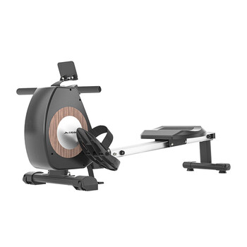 Commercial magnetic resistance rowing machine, folding, silent, super fat-burning rowing machine, indoor home, multi-speed adjustment, silent and smart, black - magnetic control - 8-speed adjustment