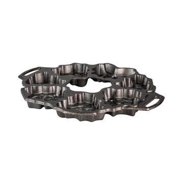 Lodge cast iron wreath baking pan 37cm round 7-grid cake mold imported from the united states, pre-cured for home use