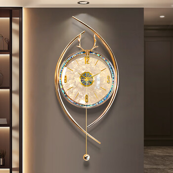 Zunair 2026 new living room creative wall clock home modern simple high-end atmospheric clock wall hanging light luxury high-end fulu shell wall clock a model