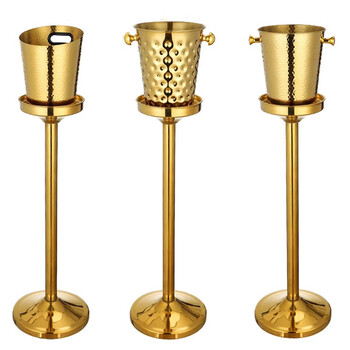 Huili's fashionable stainless steel ice bucket champagne bucket large ice wine bucket red wine ice bucket restaurant vertical ice bucket home