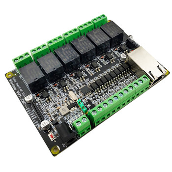 Juluo (plc industrial control modbustcp/ip12v (6-way network relay)) relay ethernet output remote control module