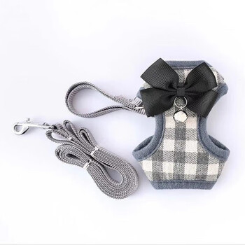 Yanxiang cat walking rope cat traction rope super small anti-breakaway cat chain dog rope 1-3 catties kitten milk dog bow light gray xs0-3 catties milk cat milk dog universal