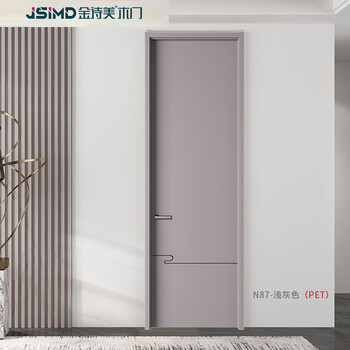 Jinshimei wooden door n87 light gray pet wooden door bedroom door study door unpainted wooden door