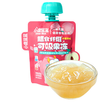Fawn blue blue juice jelly 80% real juice suckable jelly bag multi-flavor combination children's baby snacks dietary fiber suckable jelly peach flavor 60g