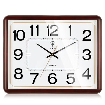 Polaris (polaris) large size living room wall clock square fashion quartz clock creative electronic perpetual calendar home wall clock ordinary model 49*39 cm