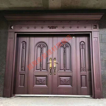 Meikejie zinc alloy door rural double door new style villa self-built house opposite four-door home entry door style fifteen