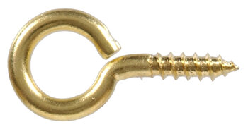 Hillman852710 .080 x 11/16-inch solid brass large eye screw eyes 6-pack