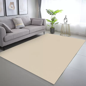 Yusenyi living room carpet 2025 new solid color sofa floor mat non-slip waterproof pvc leather no-care no-wash milk coffee color (waterproof leather) 60x90cm (environmentally friendly and odorless)