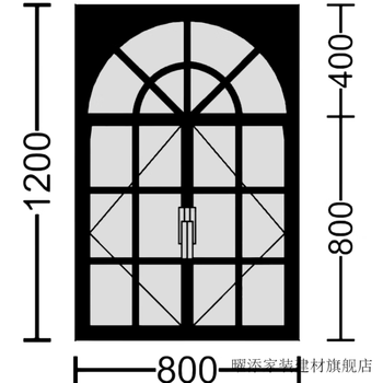 Yaotian retro iron glass door window loft cafe indoor and outdoor partition decoration polygonal flat lighting casement window style one