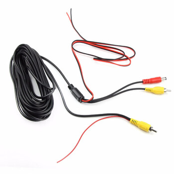 Lutu vehicle monitoring reversing image camera video connection cable av head dc extension cable power supply video integrated cable 6 meters video power integrated cable single power supply head