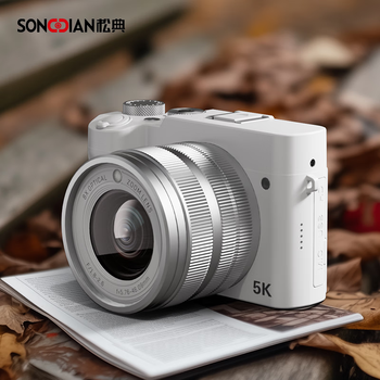 Songdian digital camera 64 million front and rear dual cameras 8x optical zoom high-definition mirrorless vlog camera dc209x official standard 128g memory white