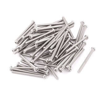 Uxcellm3 x 35mm 304 stainless steel phillips head flat head screw bolts 60 pieces