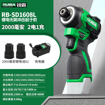 Ruiba 16v brushless electric screwdriver multifunctional lithium battery screwdriver rechargeable drill shadowless light screwdriver 1608l ruiba 1608l screwdriver 2.0 two batteries standard