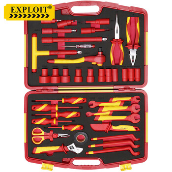 Exploit 1000v high voltage insulated tool set 1/2 ratchet wrench 41-piece set 102749