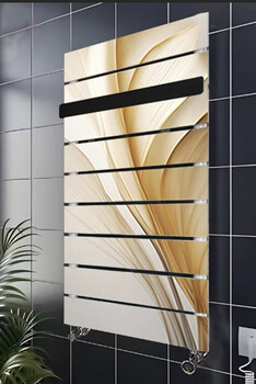 Ling yuxun customized composite small basket radiator bathroom household water heating radiator surface-mounted toilet art heater ultra-thin towel rack cream style 1 hole spacing 45 0.8m