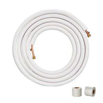 Vevor 25ft mini breakout set 1/4 and 3/8 copper tubing and insulation