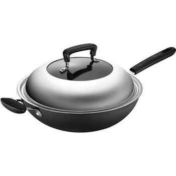 Large stir-fry hard oxygen uncoated wok cl32m4qcl34m4q suitable for gas stove cl32m4q