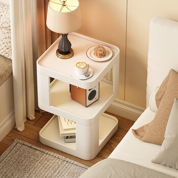 Anya bedside table creative small apartment replacement shelf simple living room sofa bedroom bedside table white