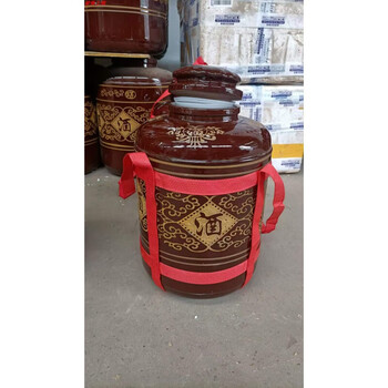 Factory price direct selling red glaze ceramic thickened sealed household wine jar 20 catties 30 catties 50 catties 100 catties cellar wine jar l water capacity 12 catties thickened with silicone lid and strap