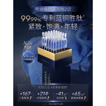 Quadi blue copper peptide 2.0 disposable essence 1.25ml*30 collagen firming skin care products goddess day gift
