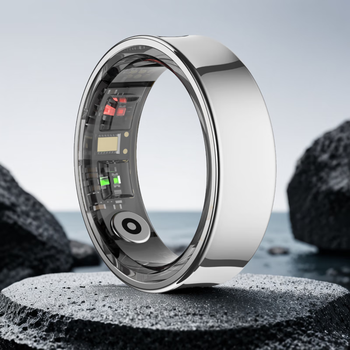 Qingqingqingqing smart ring gen2 bluetooth suitable for mobile phones to brush videos and take photos, remote control page turning ring, sleep heart rate monitoring, silver no. 9