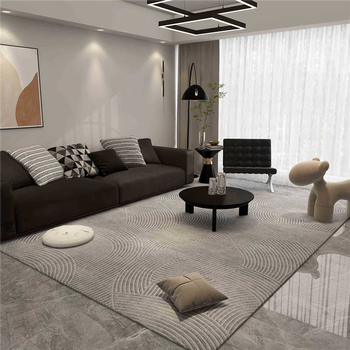 Coffee table carpet living room high-end non-slip coffee table carpet pad under the coffee table light luxury high-end sofa front carpet foot pad haohan gray 200 300cm