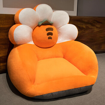Object pillow house lazy sofa futon tatami floor mat floor soft household children's floor mat seat pillar bay window pad butt pad carrot 55*50*5cm sofa cushion (suitable for adults)