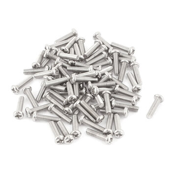Uxcellm3 x 12mm 304 stainless steel phillips flat head screw bolts 60 pieces