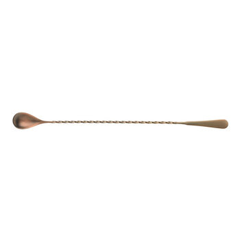 Barfly japanese bar spoon stainless steel spiral long handled mixing spoon 33.5cm bronze professional mixing spoon