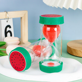 Extreme space sandglass timer birthday gift creative learning stationery gift for friends desktop ornament watermelon 15 minutes