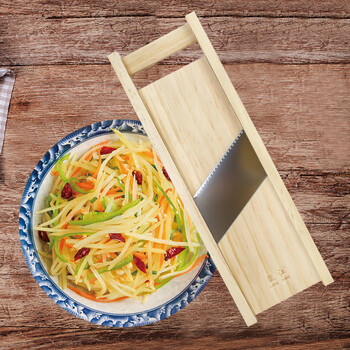 Longjiang solid wood shredder slicer household commercial potato shred grater grater old-fashioned grater wire inserter grater household standard 3mm grater
